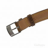 Louis Vuitton Tambour Forever Q121P Watch, Stainless Steel x Leather Strap, Brown, Quartz watch