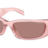 Prada PR A14S 19Q10D Full Rim Transparent Peach Women's Sunglasses (UV Category 2)
