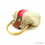 Vintage Kate Spade Noel Print Handbag in Beige, Pink, and Red Women's.