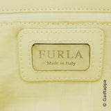 Vintage Furla Handbag Ivory x Gold Women's