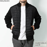 Canada Goose HYBRIDGE KNIT JACKET 6830M, Black, Sizes S/M/L, Men's Zip-Up Blouson, Wool Polyamide Duck Down Feather, Sizes S/M/L, Black