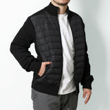 Canada Goose HYBRIDGE KNIT JACKET 6830M, Black, Sizes S/M/L, Men's Zip-Up Blouson, Wool Polyamide Duck Down Feather, Sizes S/M/L, Black