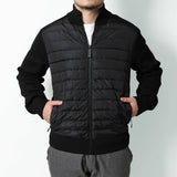 Canada Goose HYBRIDGE KNIT JACKET 6830M, Black, Sizes S/M/L, Men's Zip-Up Blouson, Wool Polyamide Duck Down Feather, Sizes S/M/L, Black