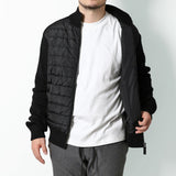 Canada Goose HYBRIDGE KNIT JACKET 6830M, Black, Sizes S/M/L, Men's Zip-Up Blouson, Wool Polyamide Duck Down Feather, Sizes S/M/L, Black
