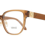 Versace VE3360D Asian Fit 5028 Full Rim Transparent Brown Women's Eyeglasses