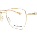 Michael Kors MK3081D SHANGHAI Asian Fit 1014 Full Rim Eyeglasses, Bright Light Gold, Women's