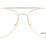 Michael Kors MK3089 SAO PAULO 1108 Full Rim Eyeglasses in a glossy rose gold finish for women