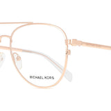 Michael Kors MK3089 SAO PAULO 1108 Full Rim Eyeglasses in a glossy rose gold finish for women