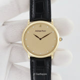 Vintage AUDEMARS PIGUET Jules Audemars Ultra Slim 14894BA/O/0002 TO244146 18K Yellow Gold with Genuine Diamonds