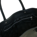 Chrome Hearts, Black, BLACK LINED TOTE BAG W/LG CROSS, Cowhide Leather/Sterling Silver/Nylon, Black