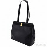 Salvatore Ferragamo handbag with Vara hardware in black. Women's