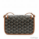 Goyard Plumet Shoulder Bag Women's Pouch Wallet Shoulder Crossbody PLUMET GOYARD Coated Canvas Leather Black Brown Silver Hardware Excellent Condition - Pre-Owned