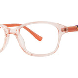 Kensie Humor Pink Crystal Full Rim Transparent Pink Eyeglasses for Women