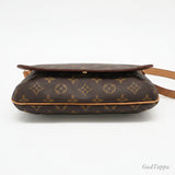LOUIS VUITTON Monogram Canvas Musette Tango Short M51257 Shoulder Bag Brown Coated Canvas Leather -Pre-Owned