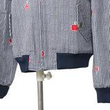 Gucci 642808 XDBK3 4321, Blue Multi, Size 10A, Girls' Bomber Jacket, Size 10A, Blue Multi