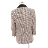 Chanel, Black/Pink, Size 36, 02P Houndstooth Tweed Jacket, Cotton, 36, Black/Pink
