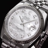Rolex Datejust 116234NG herreur med 10 diamanter og rustfrit stål