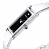GUCCI Women's Watch YA015555-1P-LSS-BLK 1500 Black Dial Quartz Stainless Steel