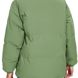 Neineiwu Women's Oversized Short Puffer Jacket, Polyester, Sizes XS/S/M/L/XL