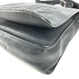 Chrome Hearts, Black, BS Fleur Mail Bag Shoulder Bag, Leather, Black