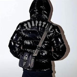 Chrome Hearts, Black, Shoulder Crossbody Bag, Oxford Fabric, Black