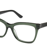 Guess GU50172 096 Full Rim Transparent Shiny Dark Green Women's Eyeglasses