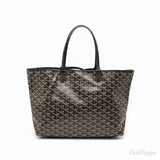 Goyard Saint Louis PM Tote Bag Black Brown PVC Women's - Pre-owned