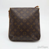 LOUIS VUITTON Monogram Musette Salsa Short M51258 Shoulder Bag Brown Coated Canvas Leather Women's - Pre-Owned