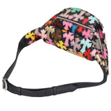 Chrome Hearts, Black/Silver/Multi, #1 SNAT PACK MULTI Cross Patch Leather Waist Bag, Leather, Black/Silver/Multi