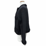 Chanel, Black, Size 40, Métiers d'Art Collarless Jacket, Silk/Polyamide/Elastane, 40, Black
