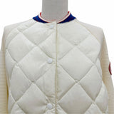 Canada Goose 7032L1, Ivory, Size S, Women's Quilted Knit Down Jacket, Wool Nylon Polyester Down Feather, Size S, Ivory