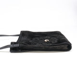 Chrome Hearts, Black, BS Flare Square Pocket Suede Leather Shoulder Bag, Calfskin, Black