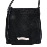 Chrome Hearts, Black, BS Flare Square Pocket Suede Leather Shoulder Bag, Calfskin, Black