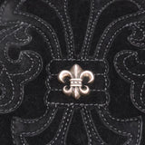 Chrome Hearts, Black, BS Flare Square Pocket Suede Leather Shoulder Bag, Calfskin, Black