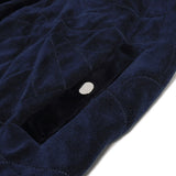 Chanel, Navy, Size 38, Camellia Pile Zip-Up Hoodie, Cotton, 38, Navy