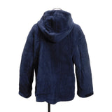 Chanel, Navy, Size 38, Camellia Pile Zip-Up Hoodie, Cotton, 38, Navy