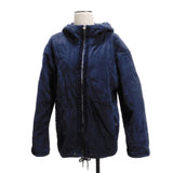 Chanel, Navy, Size 38, Camellia Pile Zip-Up Hoodie, Cotton, 38, Navy