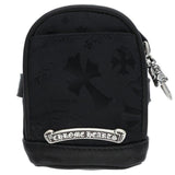 Chrome Hearts, Black/Silver, BAG WRISTHIM BACK PACK Nylon Leather Pouch Bracelet, Sterling Silver, Black/Silver