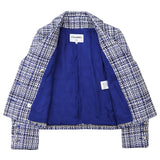 Chanel, Blue/White, Size 38, Women's Tweed Jacket, Acrylic/Cotton/Polyamide, 38, Blue/White