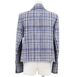 Chanel, Blue/White, Size 38, Women's Tweed Jacket, Acrylic/Cotton/Polyamide, 38, Blue/White
