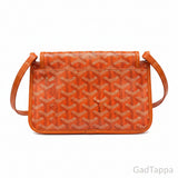 GOYARD Plume Pouch Wallet Shoulder Bag, PVC Leather, Orange - Pre-owned