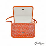 GOYARD Plume Pouch Wallet Shoulder Bag, PVC Leather, Orange - Pre-owned