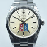 ROLEX Air-King Domino's Pizza E-serial 34mm Vintage Unpolished Silver Stainless Steel Men's Watch - Pre-Owned