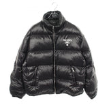 Prada, Black, Size L, Men's Logo Print Hooded Down Jacket, Nylon, L, Black