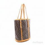 Louis Vuitton Bucket GM Monogram Shoulder Bag, PVC Coated Canvas Leather, Women's, Brown, M42236 - Pre-owned