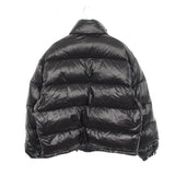 Prada, Black, Size L, Men's Logo Print Hooded Down Jacket, Nylon, L, Black