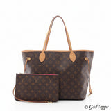 Louis Vuitton Neverfull MM Tote Bag, PVC Coated Canvas and Leather, Monogram Pivoine, Women's, Brown, M41178 - Pre-owned