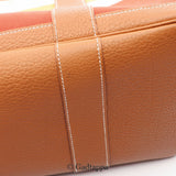 Hermes Garden Party PM Ecru Rouge Venetian Gold Tote Bag, Toile Transat Rocabar / Negonda Leather - Pre-owned