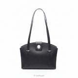 HERMES Lin Tote Bag, Calfskin (Cowhide), Box Calf, □C stamp (manufactured in 1999), Women's, Black - Pre-owned