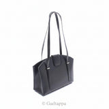HERMES Lin Tote Bag, Calfskin (Cowhide), Box Calf, □C stamp (manufactured in 1999), Women's, Black - Pre-owned